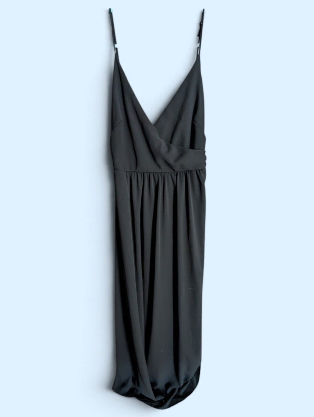Lulu's Black V-Neck Maxi Slip Dress